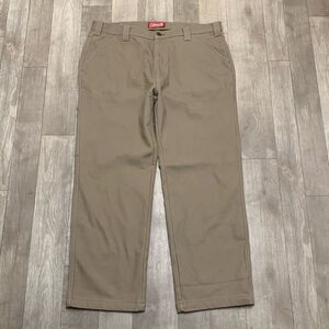 Mens NWOT Coleman Fleece Lined Straight Leg Tan Work‎ Pants